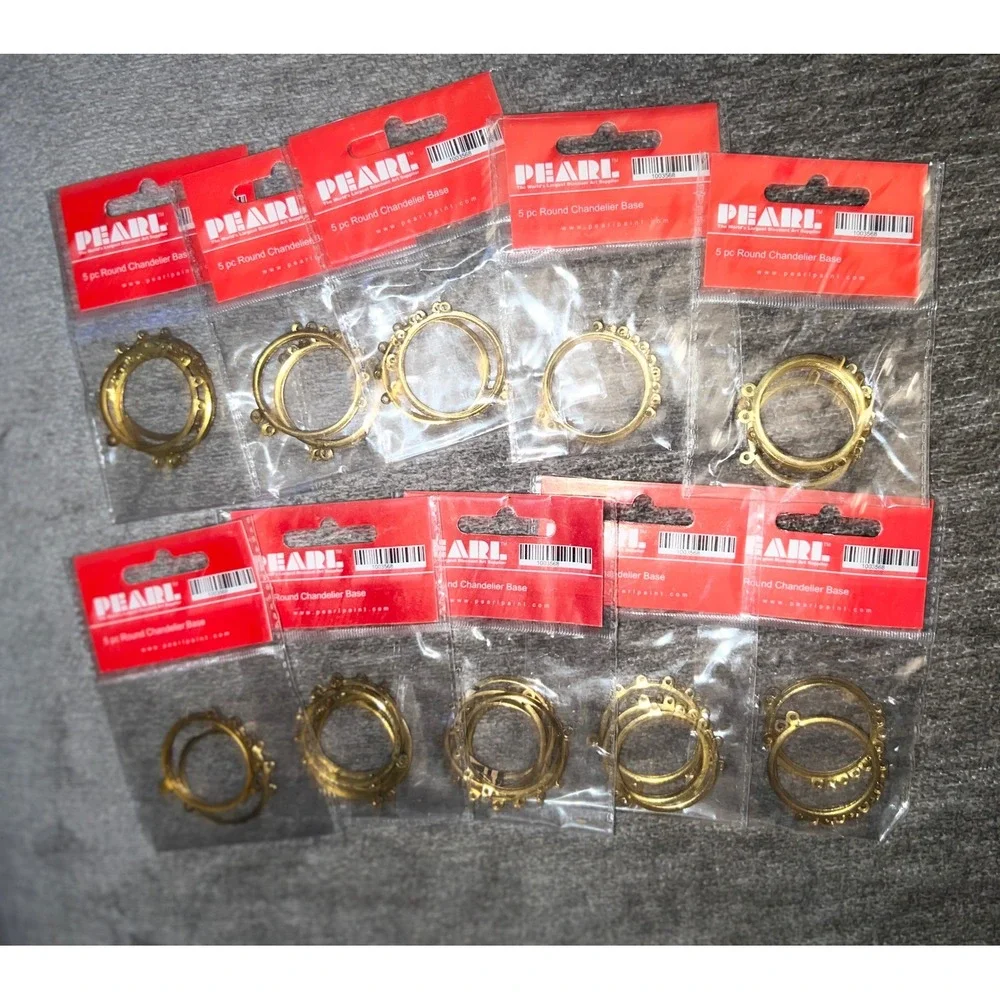 Pearl Paint Round Chandelier Base 50pc Lot Jewelry Making Findings NEW